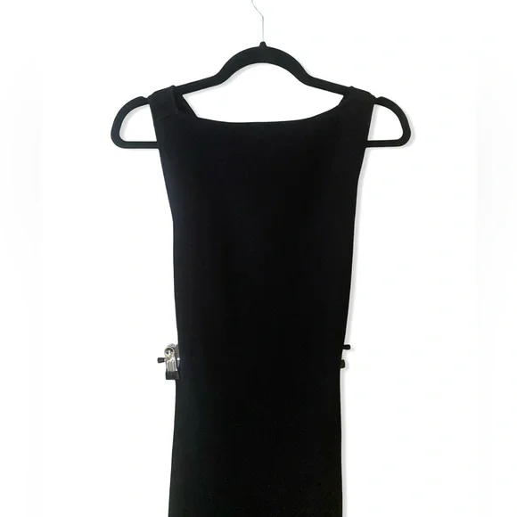 HELSA Lanli Knit Dress black open back maxi gown column sheath FWRD Revolve S - Picture 11 of 14